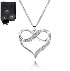 Panda Luxury Jewellery Ezüst Nyaklánc Szív Infinity 925 Medál Végtelenség jel Ajándék (Dla Niej Dziewczyny Mamy Córki Żony Babci 925)