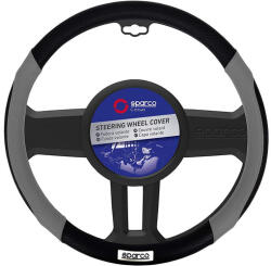 Sparco Kormányvédő, szürke- fekete Sparco, csúszásmentes rátéttel, 38 cm (10878)