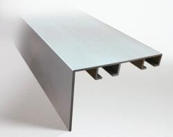  Alumínium előlapos mennyezeti sín, 2 soros, tartozékcsomaggal, MATT- KRÓM (340 cm)