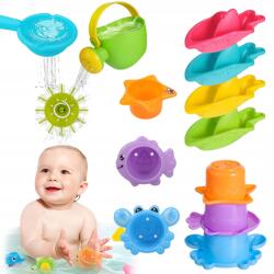  Torony Fürdőpohár Állatok Montessori Formák 10db (4069803685001)