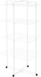 Brabantia HangOn Tower Drying Rack 4 szintes ruhaszárító torony kerekekkel, 30m, 25kg, acél, fehér Ruhaszárító