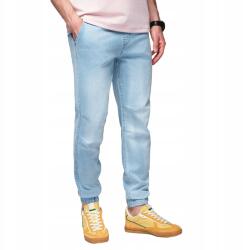 Ombre Férfi farmer nadrág mosható hatással világoskék V1 OM-PADJ-0267 L (167488)