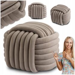 Mebel Elite Puff Ülőgarnitúra Előszoba WC-hez Velúr Fonott Puff Bézs Magma (Siedzisko do korytarza drewniane duże)