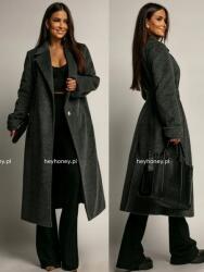  Gyapjú bélelt kabát Szürke Prémium méret M