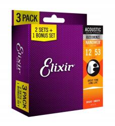 Elixir 16539 NanoWeb Bronze Light 12-53 2+1 akusztikus húrok (16539)