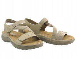 RIEKER Női Szandál Rieker 64870-62 Bézs Bőr Könnyű Stílusos (64870-14)