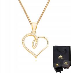 Panda Luxury Jewellery Arany Nyaklánc Szív Ezüst 925 Karácsonyi Ajándék Anya Feleség Lány Lányok (Komunia Mikołajki Dzień Matki Babci Dziecka)