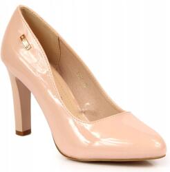 Sergio Leone Lakkbőr nude félcipő vastag sarokkal Sergio Leone 36 (1457)