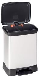 Keter Pedálos szemetes, műanyag, duo, 10+18 l, CURVER, szürke/fekete (UCPDUO2) - becsiirodaker