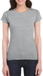 Gildan Softstyle testhez álló rövid ujjú női póló, Gildan GIL64000, RS Sport Grey-L (giL64000sp-l)