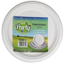 TUTI Papírtányér, kerek, 22 cm, 10 db, TUTI „Party (KHMU275)