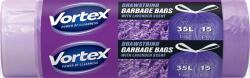 Vortex Szemeteszsák, zárószalagos, 35 l, 15 db, 50×60 cm, HDPE, 15 , VORTEX, levendula illattal (KHT1261)