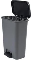 Keter Pedálos szemetes, téglalap alakú, 50 l, CURVER „Compatta, sötétszürke (UCPEC50SZ)