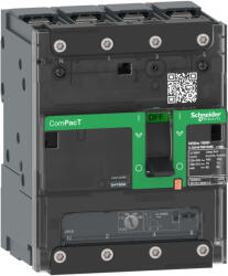 Schneider Electric Megszakító ComPacT NSXm F (36 kA 415 VAC), 4P 4d, 160 A beállítás TMD kioldóegység, sajtolható sarukkal és síncsatlakozókkal C12F4TM160B