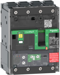 Schneider Electric Megszakító ComPacT NSXm F (36 kA 415 VAC), 4P 4d, 100 A beállítás Micrologic 4.1 kioldóegység, EverLink csatlakozókkal C11F44V100L