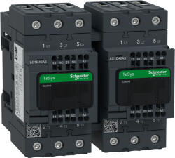 Schneider Electric 3 pólusú irányváltós mágneskapcsoló Everlink (AC3, 400V 40A) rugós vezérlő sorkapoccsal 115V AC 50/60Hz LC2D40A3FE7