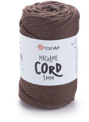  MACRAME CORD zsinór fonal, 3mm - Barna - 769