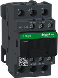 Schneider Electric TeSys LC1D AC mágneskapcsoló, 15kW/32A (400V, AC3), csavaros csatlakozás, 1Z+1NY, 230VAC tekercsfeszültség, 50Hz LC1D32P5