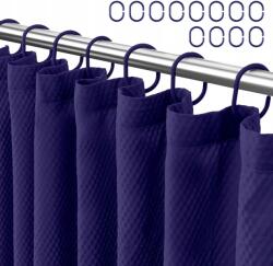  Eazzier textil zuhanyfüggöny 183 x 183 cm Kék Navy Blue