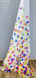 fuggonyoutlet Méteráru, Voile, Puzzle, színes, 280 cm