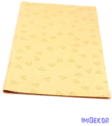  Fólia ív 57x57cm 20db/csomag - Rajzolt szív mintás Barack