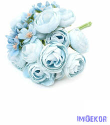  Boglárka 5 szálas köteg apró virágokkal 29 cm - Világos kék