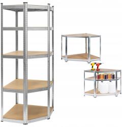 100 Fém tároló polc sarok 5 garázs polc 180x40x70cm 875kg Rebel (RB-1254)