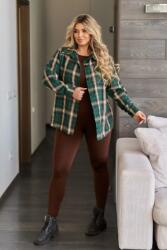  Női kockás ing Oversize "Wise" - Zöld, 42/44-es méret (5906970017039)