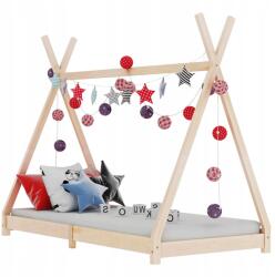 vidaXL Gyerek ágykeret, tömör fenyőfa, 70 x 140 cm (283355)