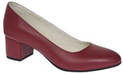 Ninna Art Shoes Pantofi eleganti dama lux din piele naturala premium cu toc 5 cm - NA73GRENA, marimea 36