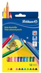 Pelikan színes ceruzák, háromszögletű vastag 12 db (W724039)