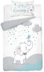 Detexpol Bambusz ágyneműhuzat kiságyba Elefánt türkiz (DL-075153)