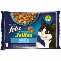 FELIX Sensations Jellies macskaeledel hal ízű zselében 4 x 85 g