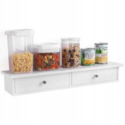 SONGMICS Akasztós szekrény 2 fiókkal 65x15x10cm, fehér (Wisząca szafka z z 2 szufladami)