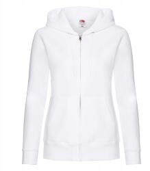 Fruit of the Loom Női kapucnis pulóver cipzáras Thru Hood Sweat Jacket Fehér méret Xs