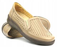 Kosela Medic Női Félcipő Kosela 9208 Bőr Kényelmes Tompa H Széles Áttört (9208 CACAO)