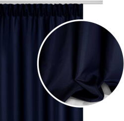 Prestiqua Függöny Nappaliba, Készre Varrva, Ráncolószalaggal, Csíptetős, Sötétkék 140x260 Viva (Viva)