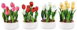 AdTrend Set 4 ghivece Lalele artificiale 18, 5 x 32 cm (74878)