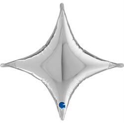Grabo Balon folie stea argintie in 4 colturi 46 cm