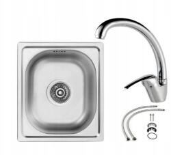 Kuchinox Süllyesztett Acél Mosogató Kicsi 33x38CM Szifon (SQB 010T)