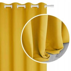 Prestiqua Függöny Nappaliba Sötétítő Karikával Rögzített Mustársárga 140x180 Hold (HOLD2)