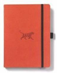 Dingbats A5+ Wildlife Orange Tiger Notebook - Dotted