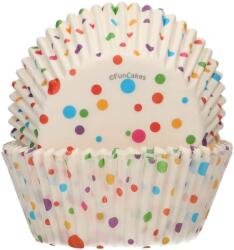 Funcakes Coșulețe pentru brioșe - Confetti colorate 48 buc