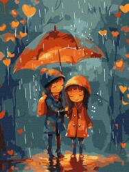 Ideyka Pictură după numere - Sub umbrelă ©art_selena_ua 30 x 40 cm Carte de colorat