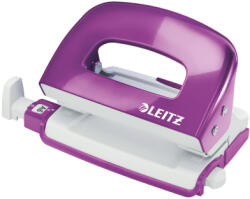 Leitz Perforator LEITZ Mini 5060, 10 coli - mov metalizat (L-50601062) - siscom-papetarie