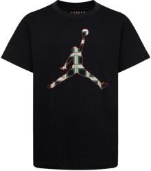 Nike boys jumpman plaid print ss tee 128-132 cm | Unisex | Tricouri | Negru | 95D483-023