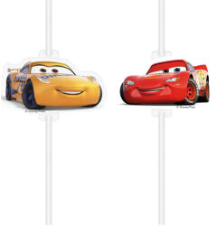 Procos Party Disney Verdák Arena Race papír szívószál, 4 db-os szett (PNN90730)