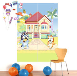 Amscan Bluey Joke fali dekorációs szett 4 db-os fotókellékekkel (DPA9915387)