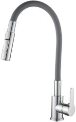 Gamma Flex 4000, álló mosogatócsaptelep flexibilis karral, 2 funkciós kifolyóval, szürke-króm, GMA-BFX-4000G (GMA-BFX-4000G)