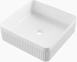 Gamma Frezja, négyzet alakú, pultra szerelhető mosdó 405x405x130 mm, fényes fehér, GMA-UC-FREZJAK (GMA-UC-FREZJAK)